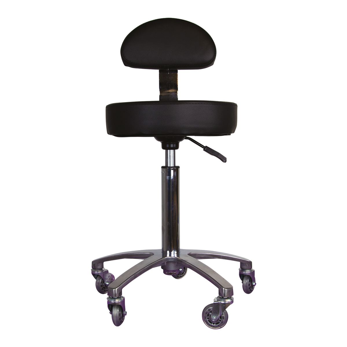 Tabouret rond avec dossier - Noir