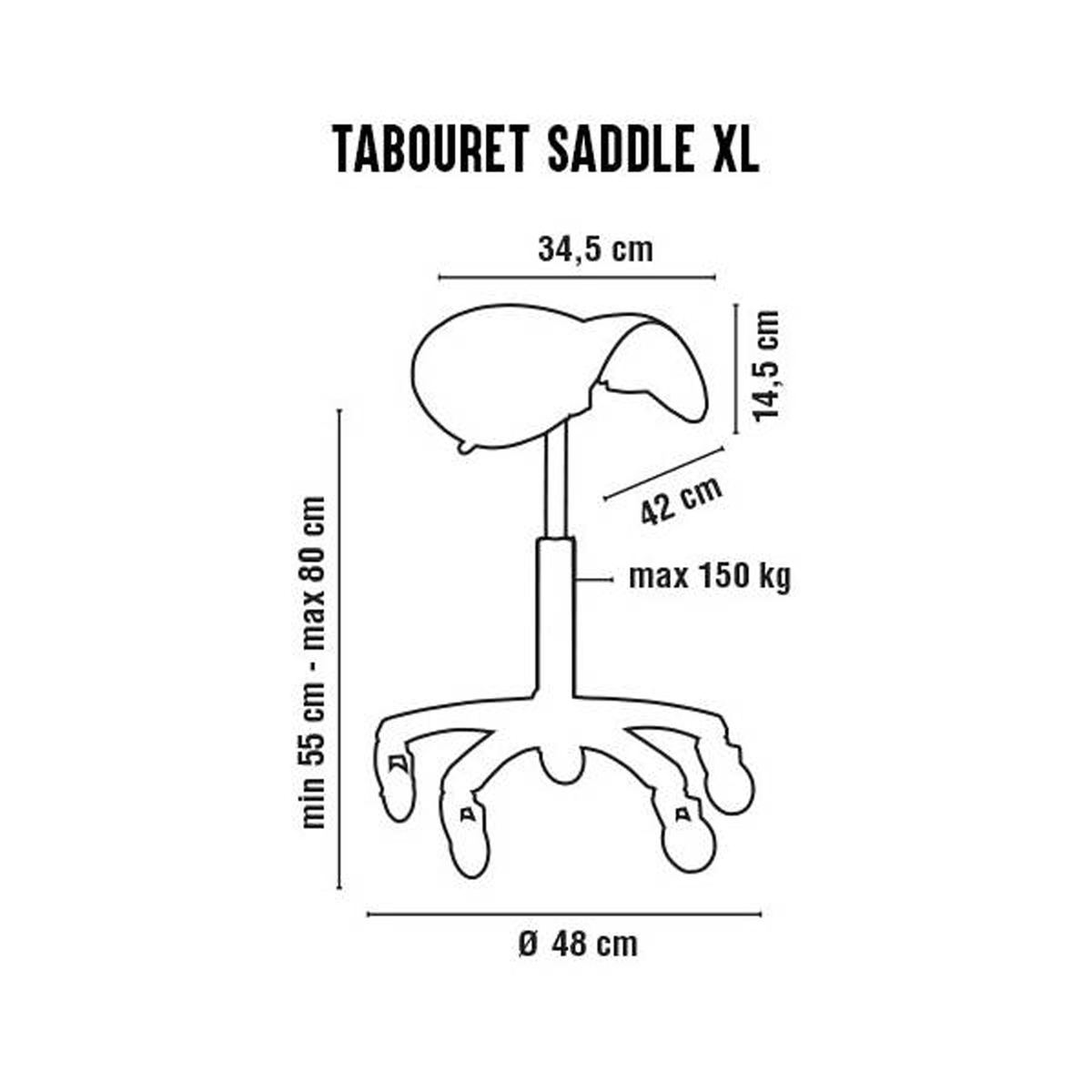 Tabouret Saddle XL noir - Pompe à gaz