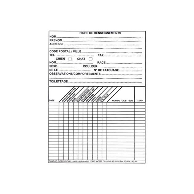 Fiches renseignements