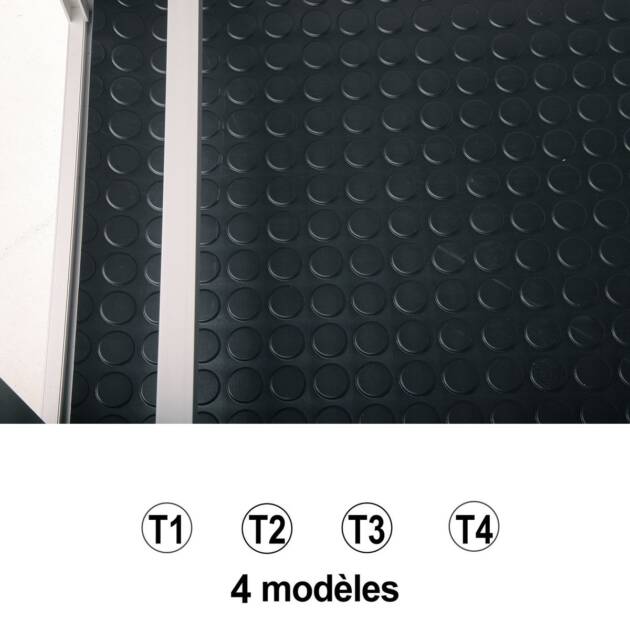 Tapis en caoutchouc pour caisse mise bas