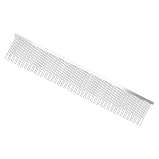 IDéalDog - Peigne dents alternées en métal - 123 dents