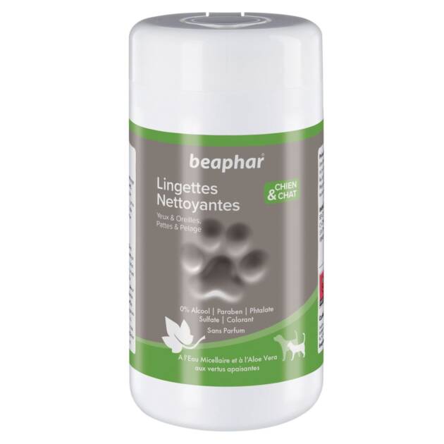 Béaphar - 100 lingettes Pattes. Yeux. Oreilles