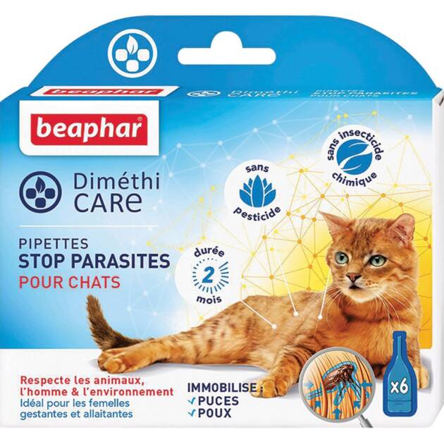 Beaphar - Pipettes stop parasites - Chat - 6 pièces