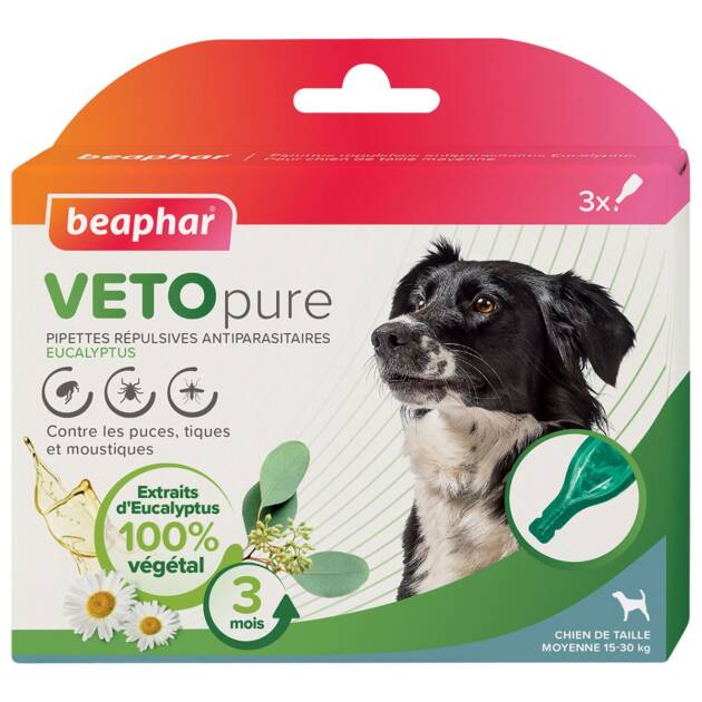 Beaphar - Pipettes chien moyen - 3 pièces
