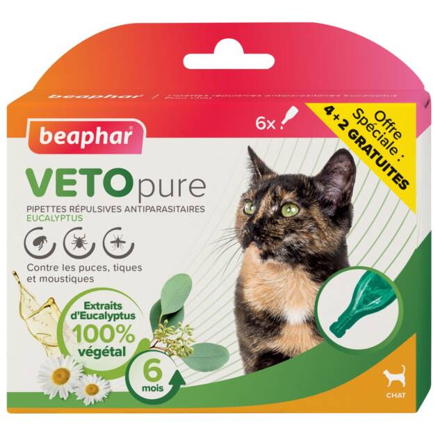 Beaphar - Pipettes chat - 6 pièces