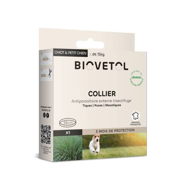 Biovétol - Collier antiparasitaires - Petit chien