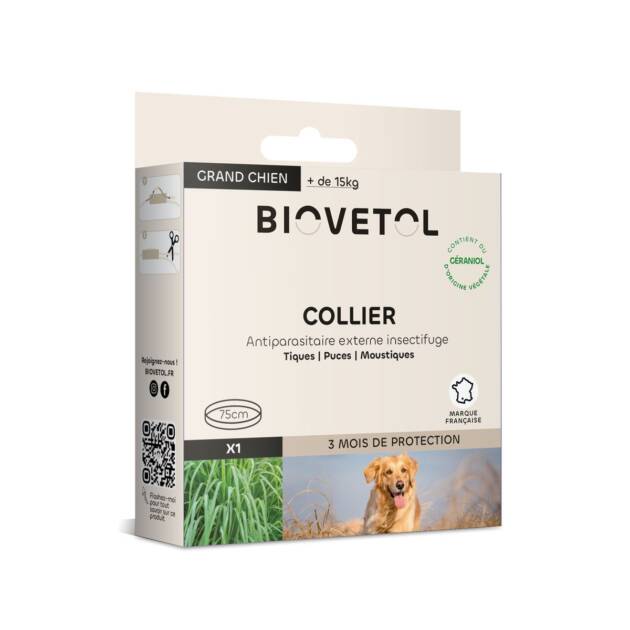 Biovétol - Collier antiparasitaires - Grand chien