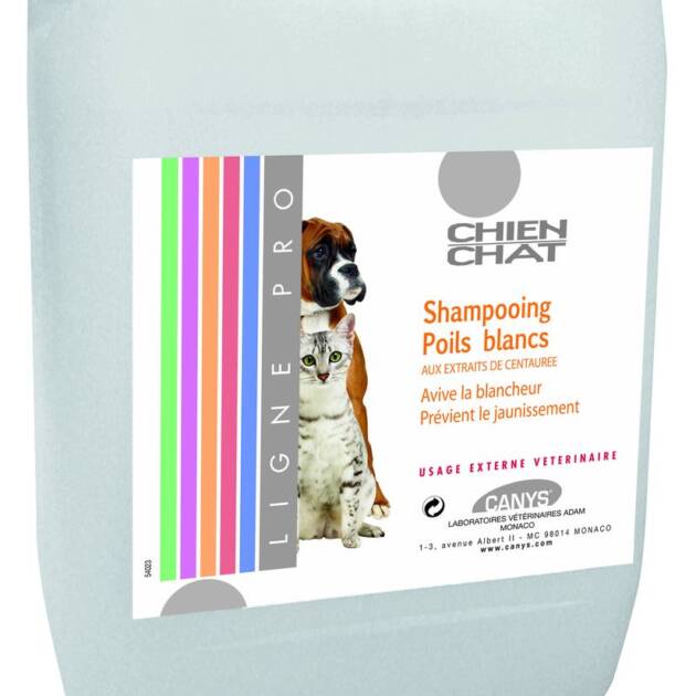 Canys - Shampoing Poils blancs - 5l.