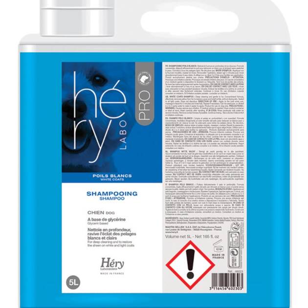 Héry - Shampoing - Pelages blancs - 5l.