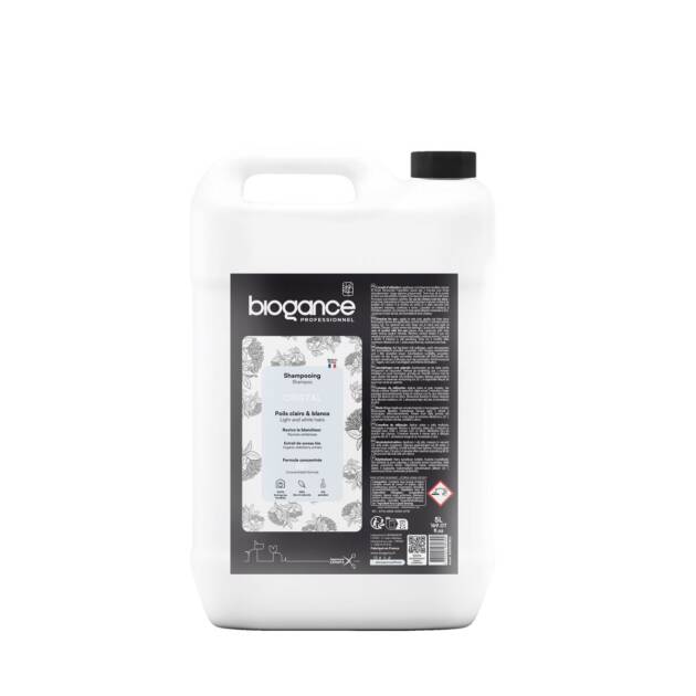 Biogance - Shampoing Cristal pelage blanc - 5 litres
