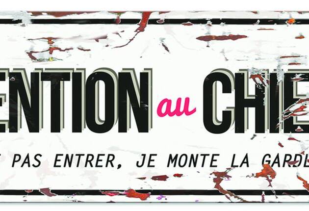 Plaque "Attention au chien"