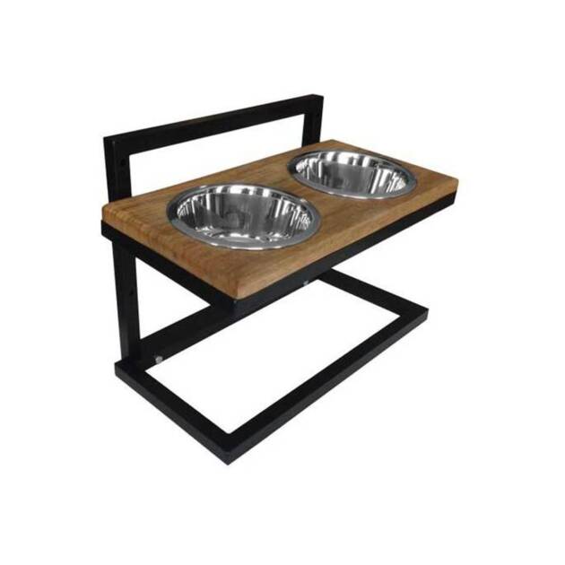 Porte-Gamelles en bois sur pied