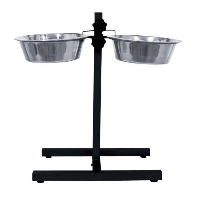 Porte-gamelles sur pied - 2 gamelles 1.5 l.