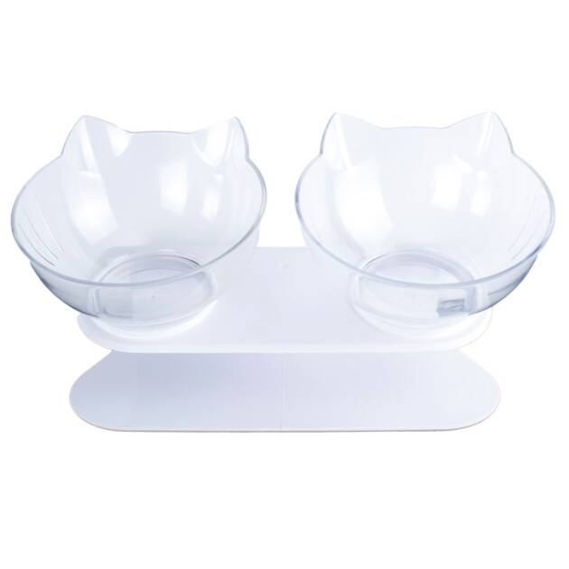 Gamelle pour chat double - 2x 0.35 l.