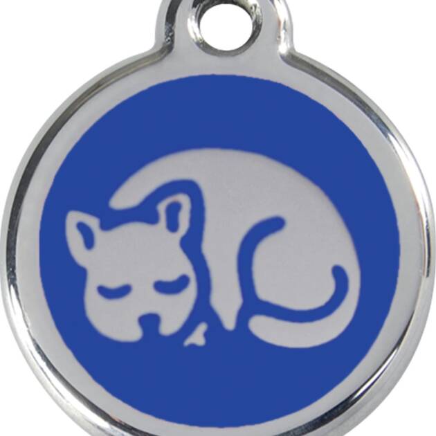 Red Dingo - Médaille chat - 20 mm - Bleu Chat