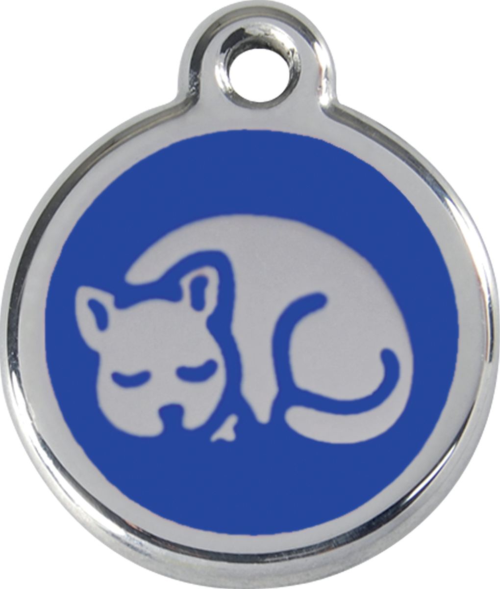 Red Dingo - Médaille chat - 20 mm - Bleu Chat