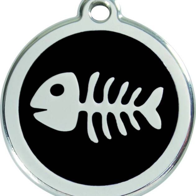 Red Dingo - Médaille chat - 20 mm - Noir Arêtes