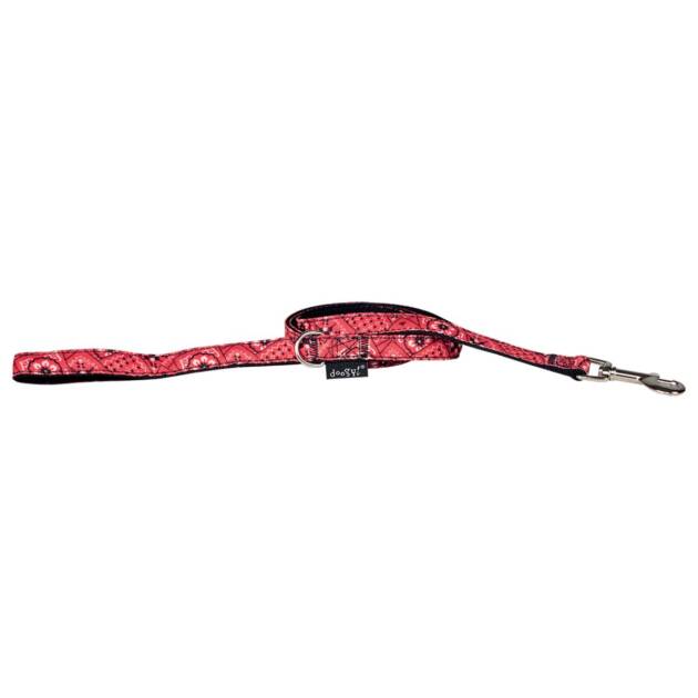 Doogy - Laisse Bandana Rouge - 120 cm*16 mm