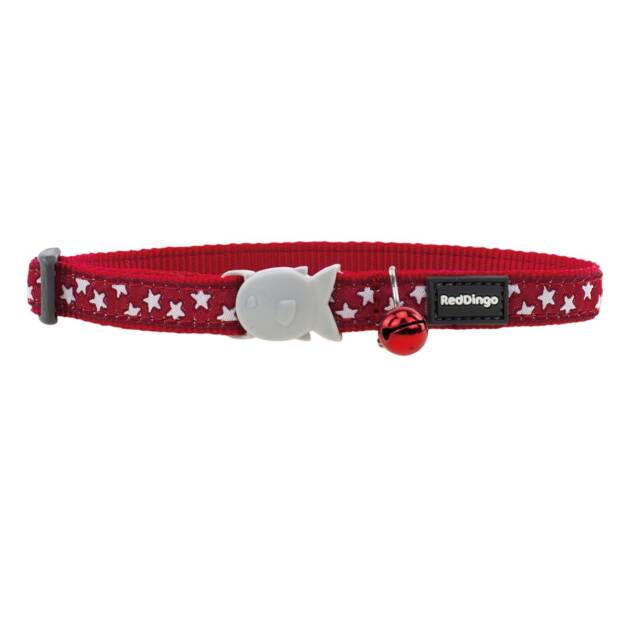 Red Dingo - Collier chat fantaisie -Rouge Etoiles