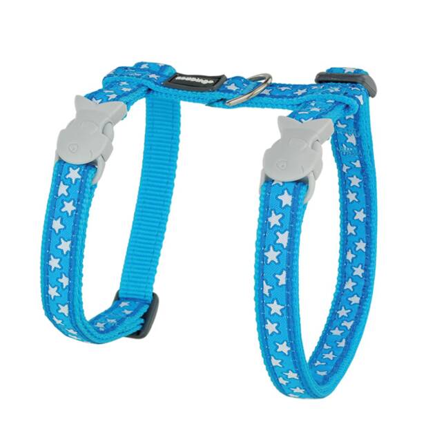 Red Dingo - Harnais + Laisse - Bleu Etoiles