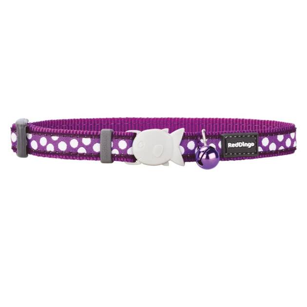 Red Dingo - Collier chat fantaisie - Violet Pois blancs