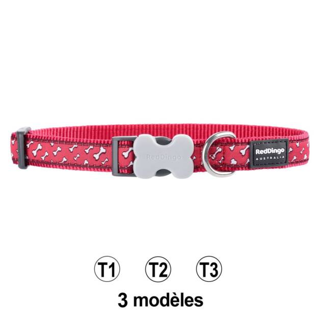 Red Dingo - Collier régl. - T1 - Os