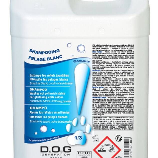 DG - Shampoing - Pelage blanc - 5l.