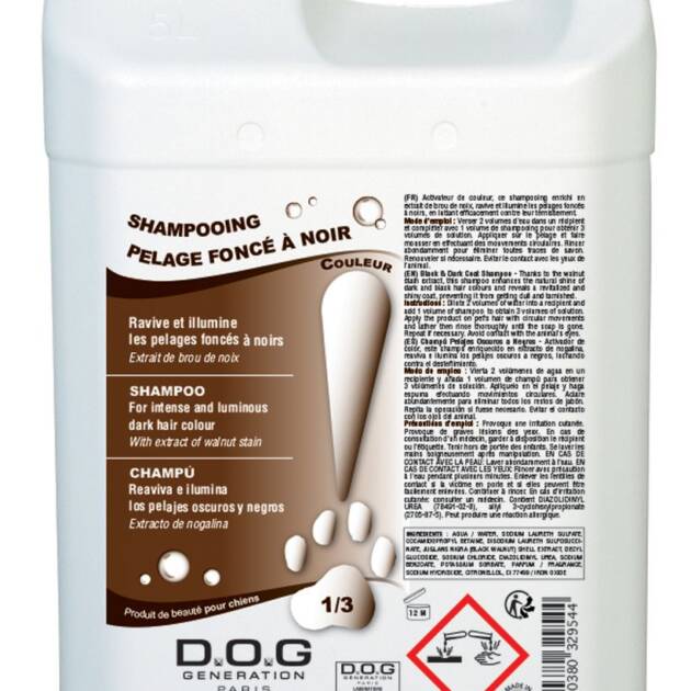 DG - Shampoing - Pelage foncé/noir - 5l.