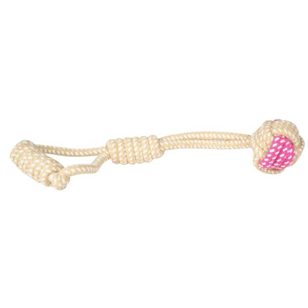 Doogy - Jouet de traction avec balle rose et beige