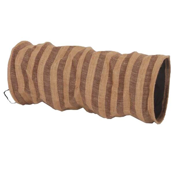 Tunnel pour chat rayé - 60 cm
