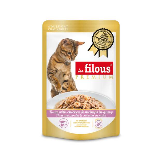 Les Filous - Sachet fraîcheur en sauce - Poulet/Crevettes