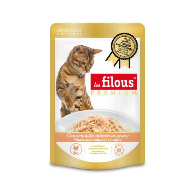 Les Filous - Sachet fraîcheur en sauce - Poulet/Saumon