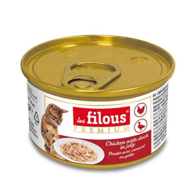 Les Filous - Boîtes en gelée en sauce - Poulet/Canard
