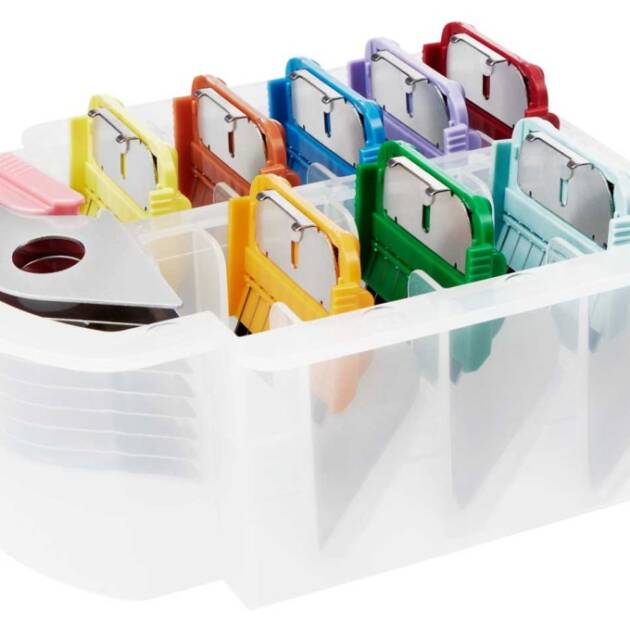 W Snap-on surpeignes métalliques en set de 9 pièces en boîte en plastique