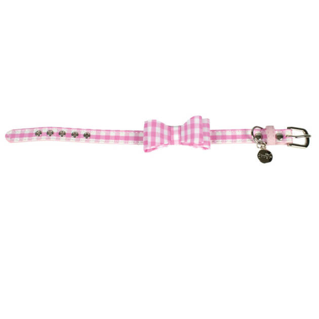 Collier Vichy - T35 - 23/31 cm*15 mm - Rose