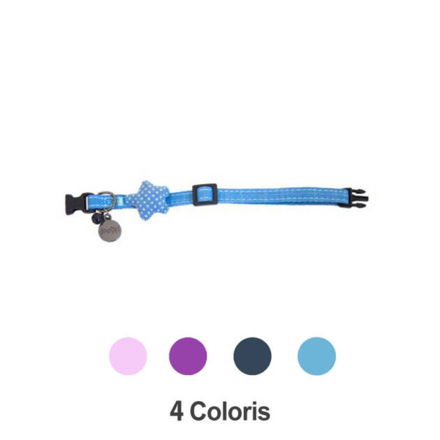 Collier Chat - Star Cat - Bleu foncé