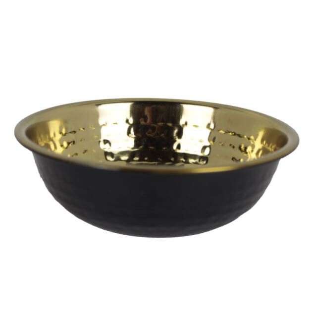 Gamelle noire dorée martelée - 2630 ml