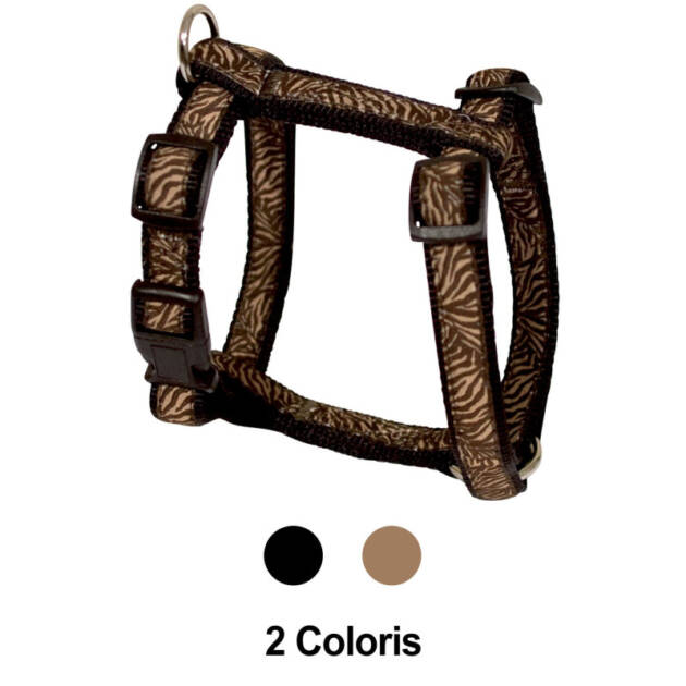 Harnais baudrier - 10 mm*25-40 cm - Zèbre Marron