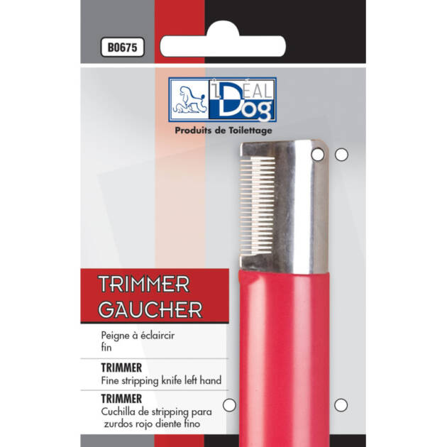 IDéalDog - Trimmer fin - Rouge - Gaucher