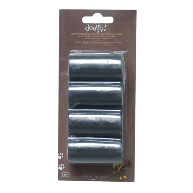 Lot de 4 rouleaux de 20 sachets - Noir