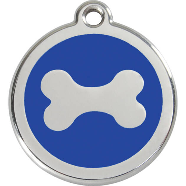Red Dingo - Médaille chien - 30 mm - Bleu Os