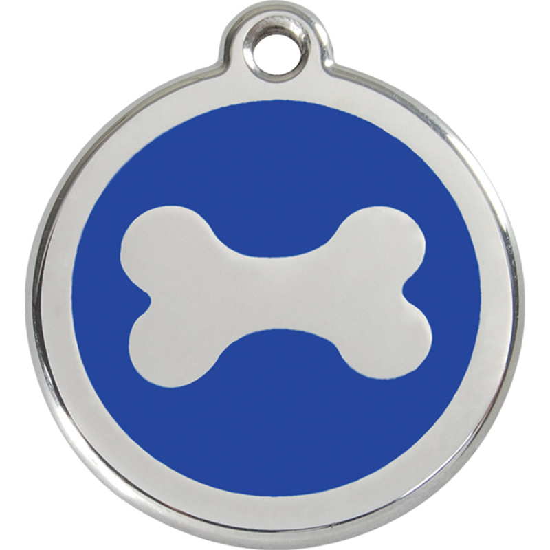 Red Dingo - Médaille chien - 30 mm - Bleu Os