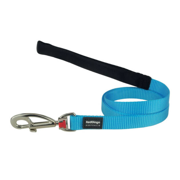 Red Dingo Basic - Laisse poig. - 1,2m x15 mm - Turquoise