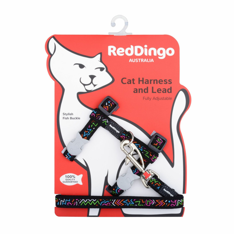 Red Dingo - Harnais + Laisse - Noir