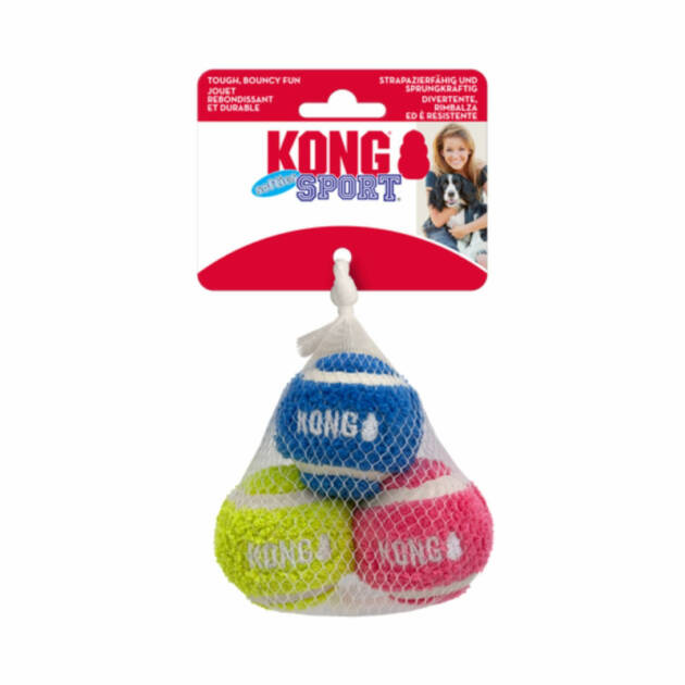 Kong - Sport Softies Ball - M - Lot de 3 balles