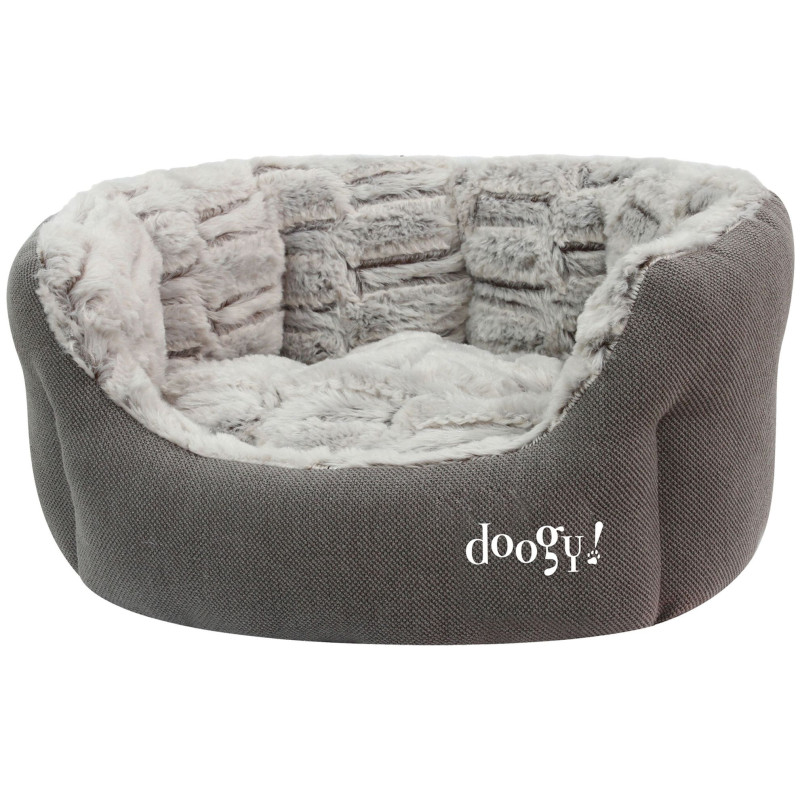Doogy Whooly taupe - Corbeille ouatinée