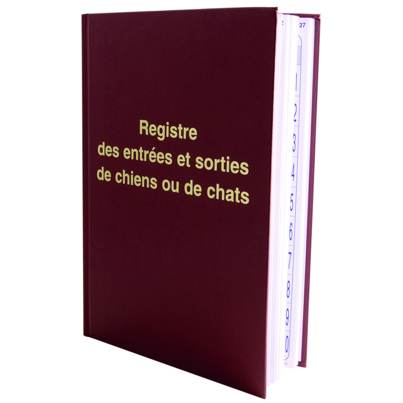 Registre entrées/sorties - Chiens/Chats