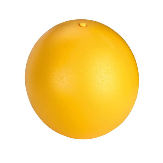 Balle de jeu rigide jaune pour chien