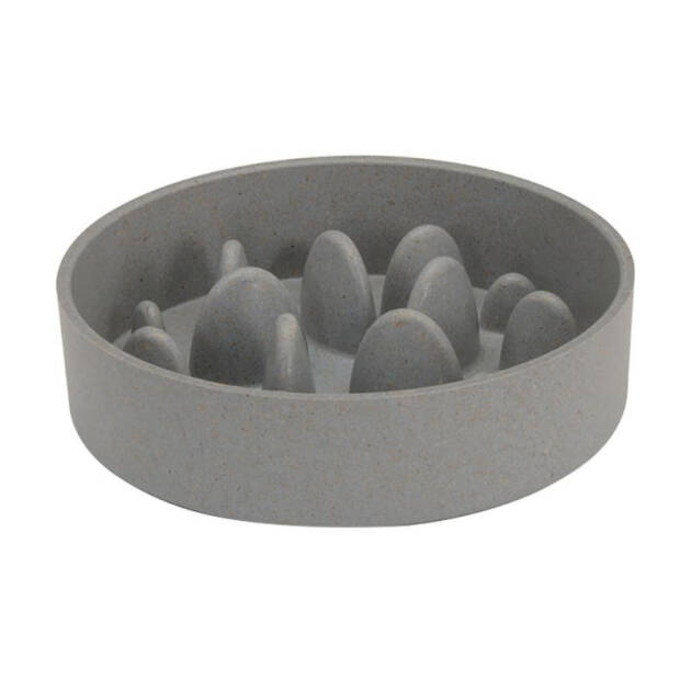 Gamelle anti-glouton en bambou pour chien