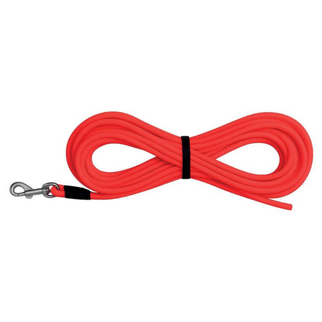 Longe Training PVC orange pour chien 10 m x 8 mm